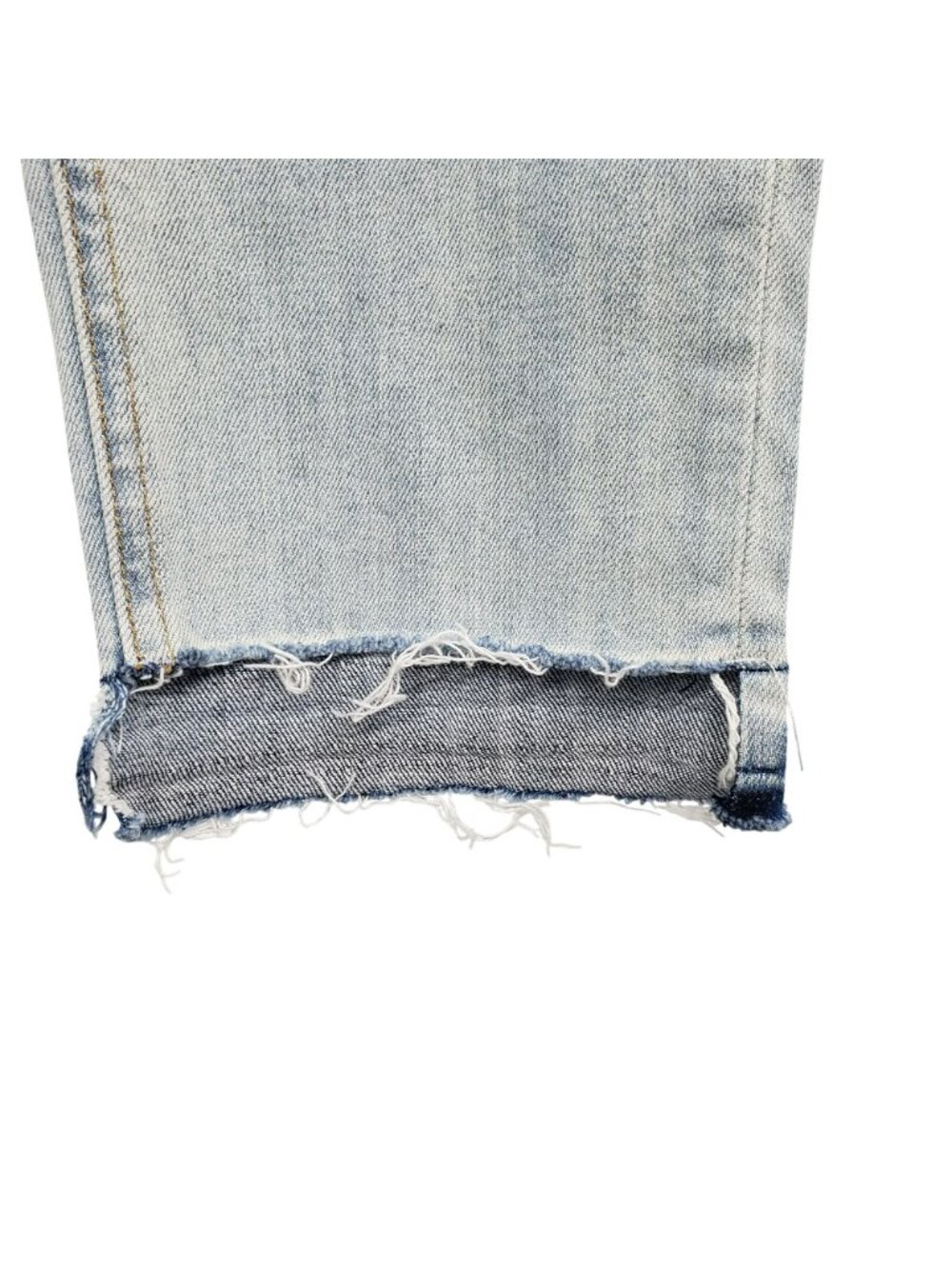 Rag & Bone Dre Capri Jeans 26 Norton Light Wash Blue Raw Cut Step Hem - Picture 4 of 14